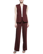 Adar Open-Front Suiting Vest & Tavimmy Pull-On Drawstring Pants Adar Open-Front Suiting Vest & Tavimmy Pull-On Drawstring Pants