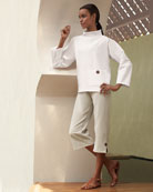 Rolled-Edge Top & Zen Capri Pants Rolled-Edge Top & Zen Capri Pants