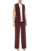 Adar Open-Front Suiting Vest, Yinga Sleeveless Crepe Top & Tavimmy Pull-On Drawstring Pants Adar Open-Front Suiting Vest, Yinga Sleeveless Crepe Top & Tavimmy Pull-On Drawstring Pants