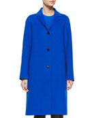 Classic Wool Long Coat, Cerulean Classic Wool Long Coat, Cerulean