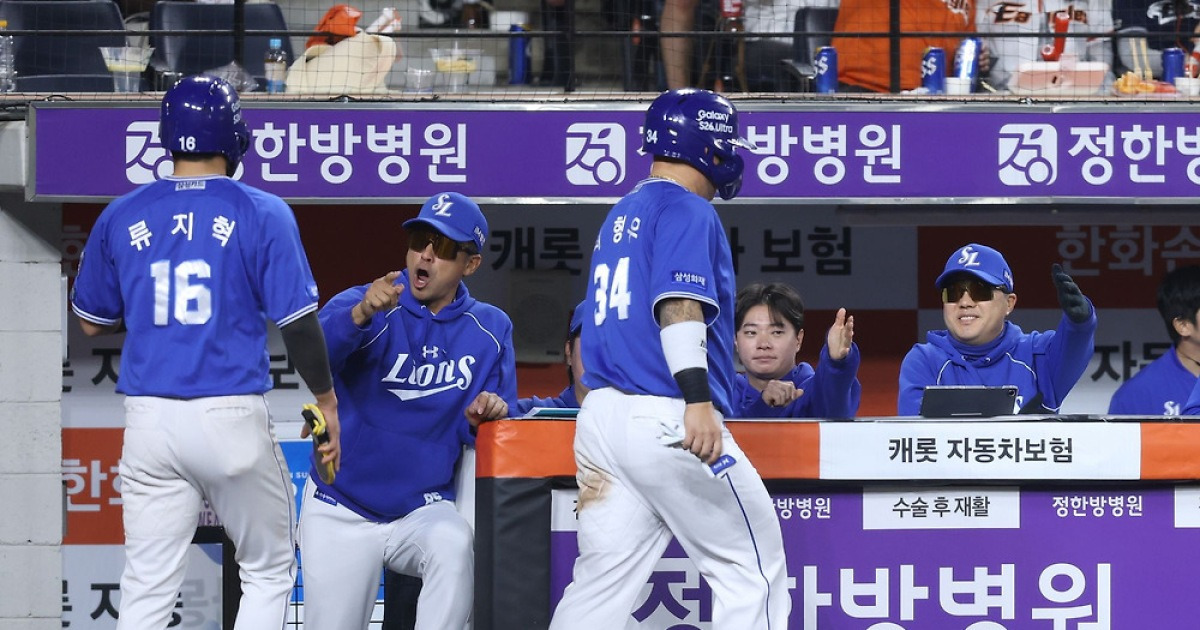 한화, 3실책에 와르르 또 무너졌다 '6연패'…삼성은 파죽의 6연승+1위 수성→후라도 완벽투+전병