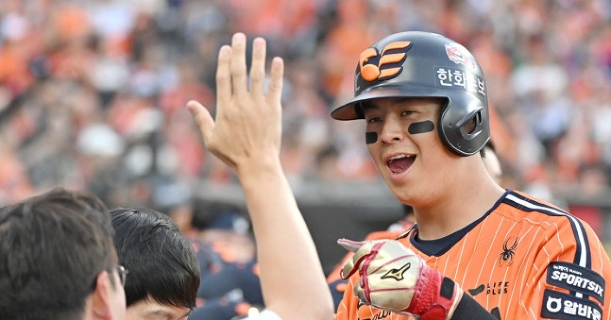 "노시환 2군 갔다오더니 폼 너무 좋다" 강백호도 극찬, 또 극찬…'아찔 헤드샷' 이겨내고 멀티히