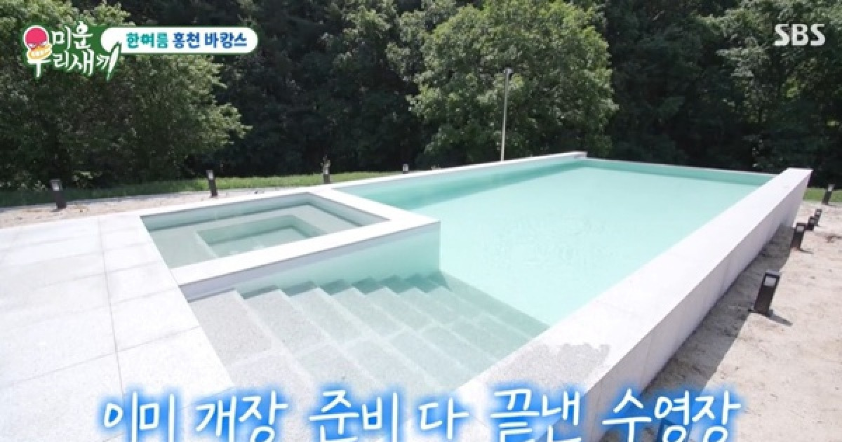 '미우새' 한혜진, 홍천집 수영장 첫 개장 "인피니티 풀이야" [TV캡처]