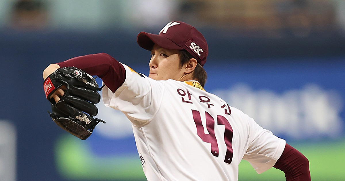 벌써 157km 던지는 안우진, 롯데전 30구 예정…그런데 투구수 못 채워도 바꾼다, 왜?