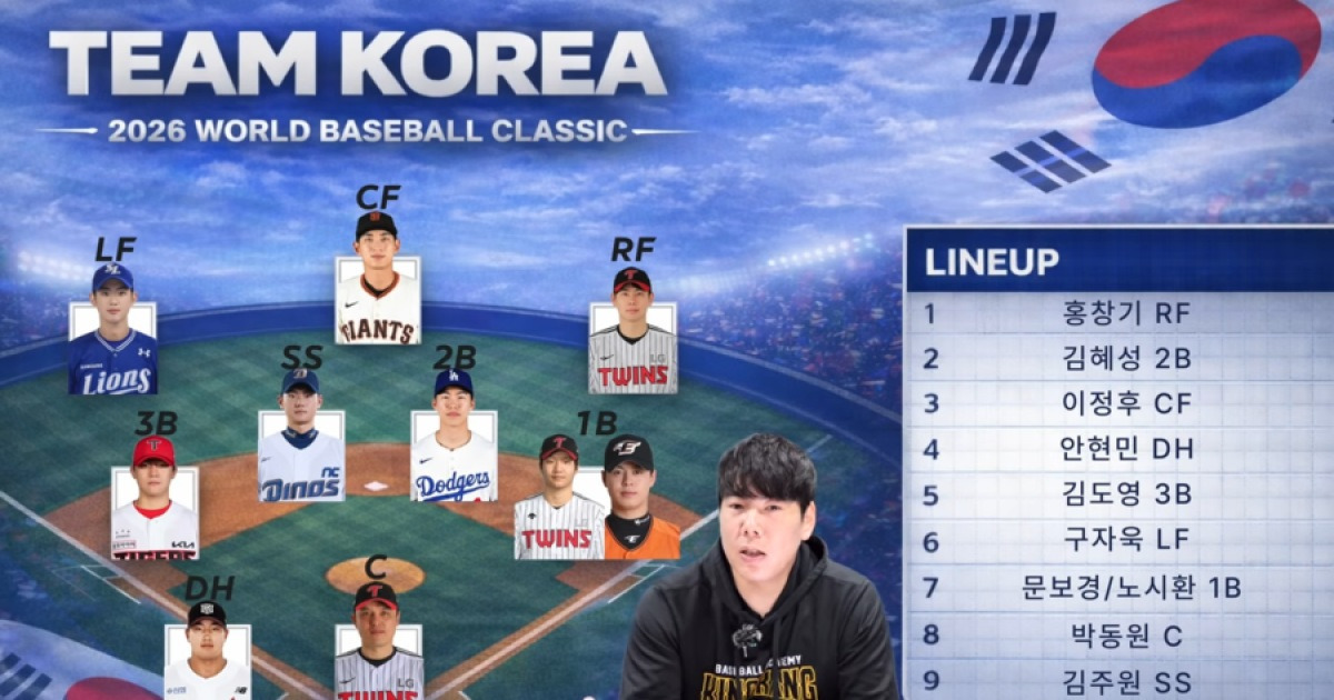 주전 3루수, 노시환 아닌 김도영…"한국 WBC 1위 가능" 강정호 라인업 공개