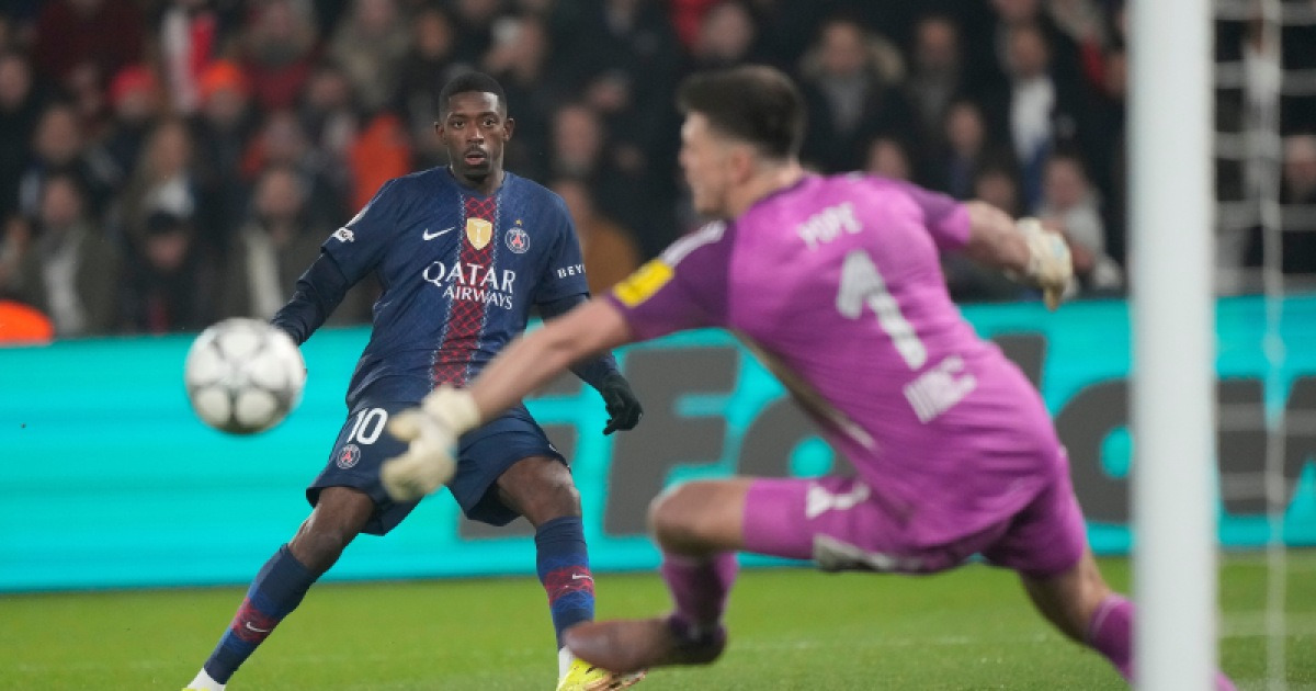 ‘LEE 결장+뎀벨레 PK 실축’ PSG, UCL 16강 직행 실패…뉴캐슬과 무승부