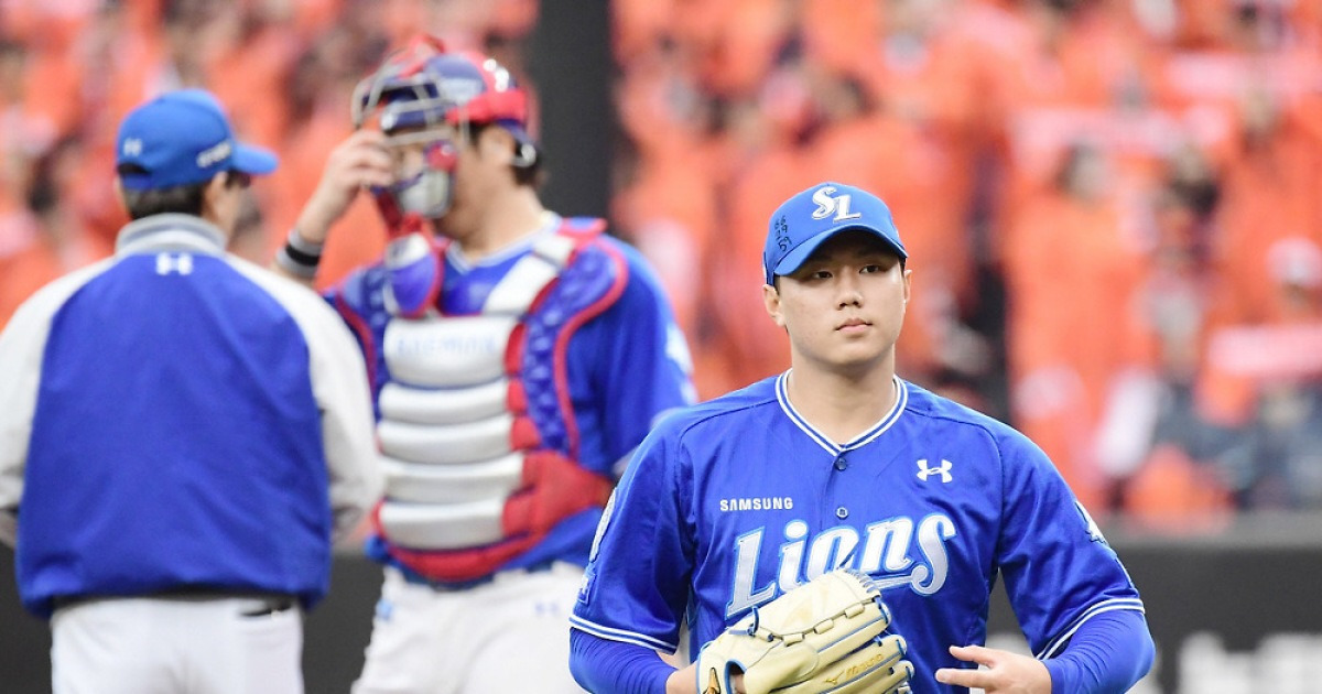 '와, 야구 진짜 어렵네' 그 좋던 배찬승-이호성 당겨 썼더니, 참사가 벌어졌다 [PO1 현장승부처]