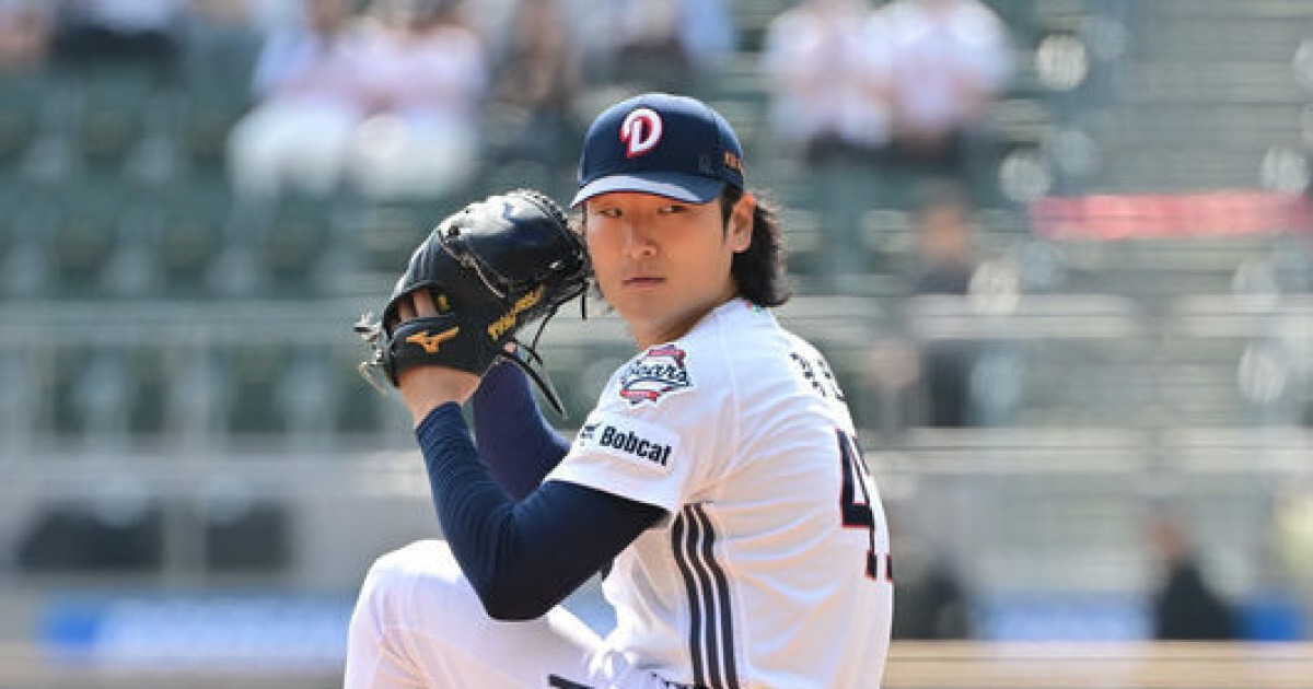 '5사사구 남발→6실점' 곽빈, 또 5이닝 못 버텼다…두산 7G 연속 선발승 실패 [오!쎈 잠실]