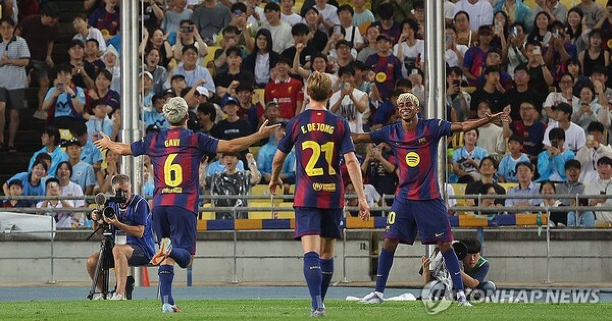 바르셀로나, 대구에 실점 위기 '1분'만에 선제골-'7분'만에 추가골(전반 27분)
