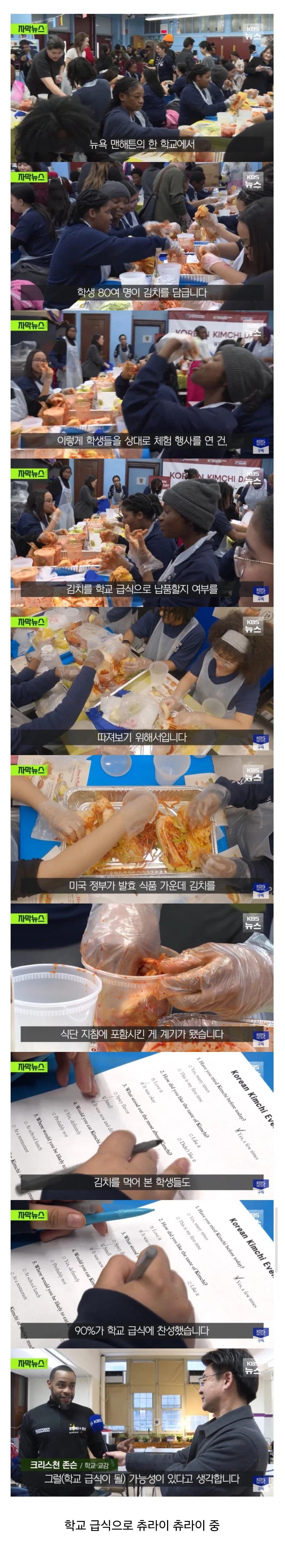 미국 내 김치 간보기 근황