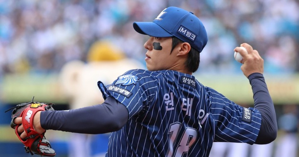 "ERA 2점대는 다르구나" 삼성, 원태인 복귀 후 NC 잡고 시즌 첫 스윕 완성