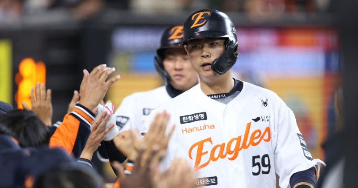 '스윕패 위기' 한화, 선발 라인업 드디어 바꿨네! 2일 KT전 최재훈→허인서 포수 교체…문동주+김