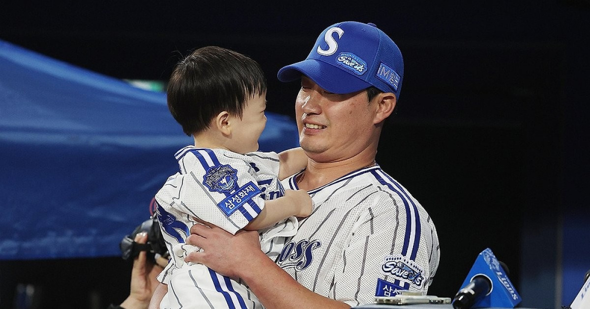 '간식 응원' 오승환 "김재윤이 제 모습 찾았다…PO도 응원"