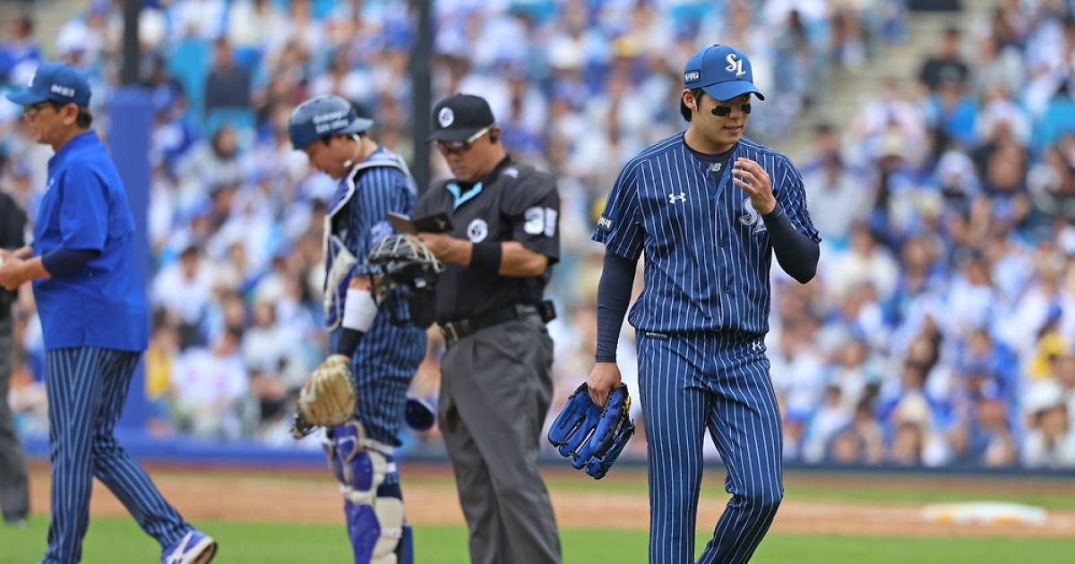 삼성 원태인 태도 논란과 강민호의 해명, 그렇다면 ‘불만 표출’ 대상은 누구였을까