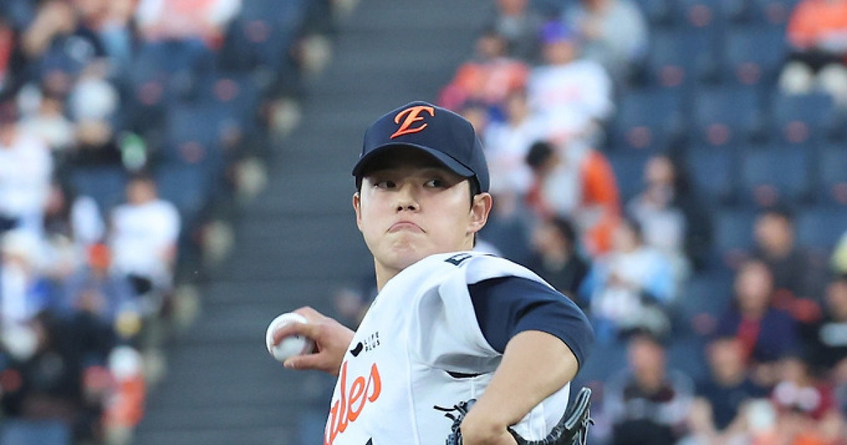 한화 문동주, 삼성전 5이닝 6K 무실점 호투…시즌 2승 요건