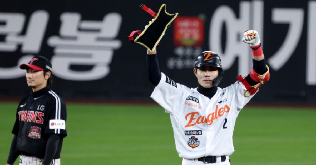 김경문식 '믿음 야구' 통했다… 흐름 바꾼 한화 손아섭·심우준