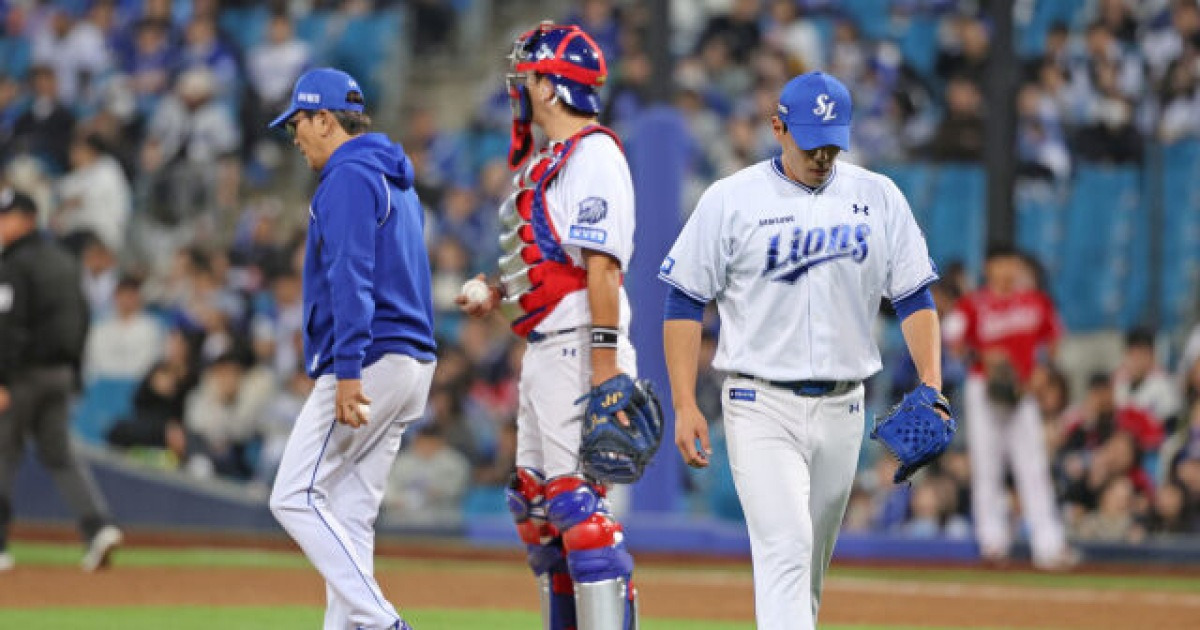 원태인부터 시작된 패패패, 과정 너무나 안 좋다…토종 에이스 라인은 무너지고, 선발이 버티니 