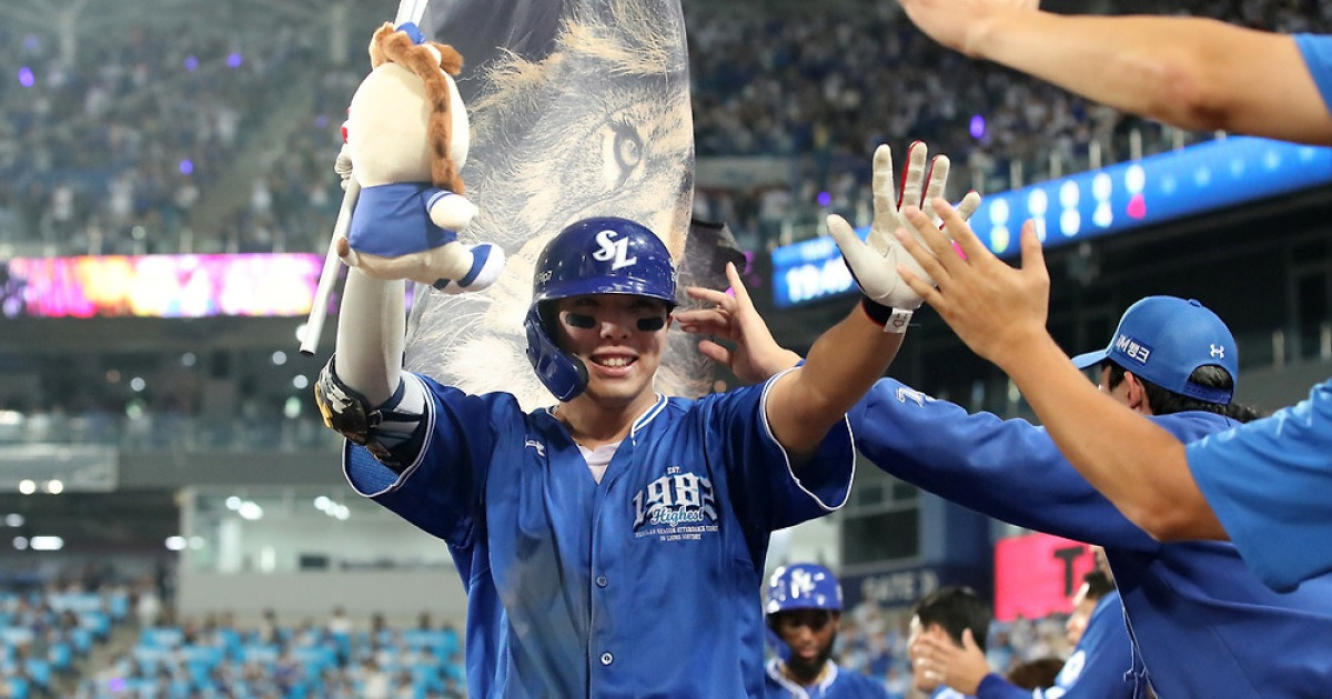 '김영웅 5타점' 삼성, 3위 SSG 추격…롯데 3연패 'PS 희박'