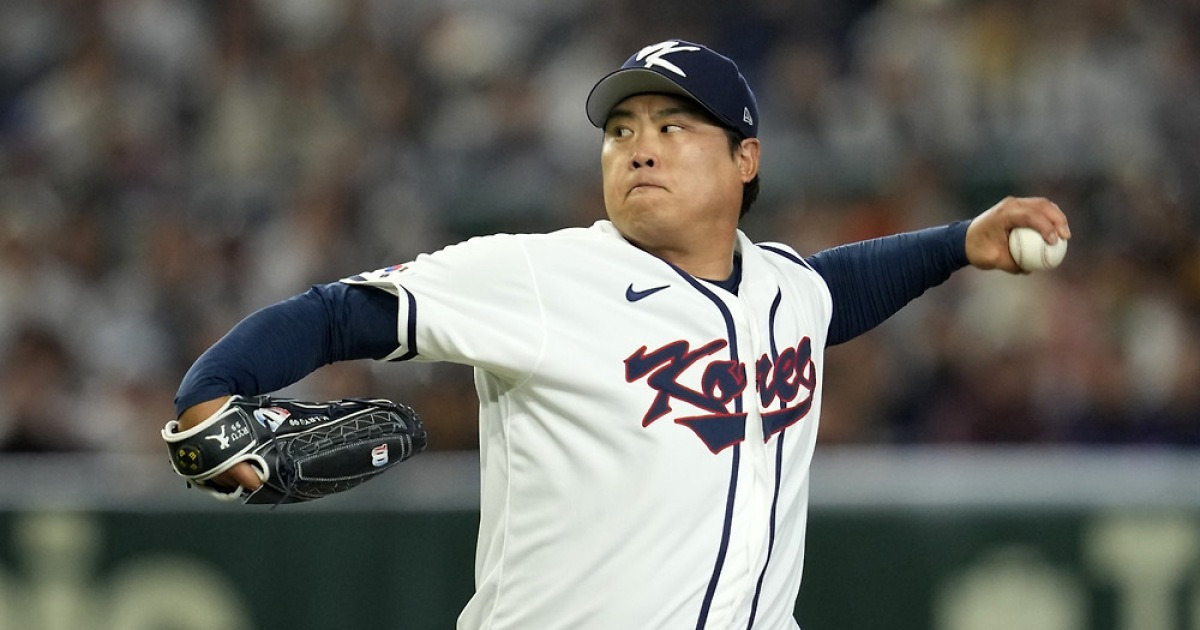 ‘역부족’ 류현진 1.2이닝 3실점 붕괴 ‘한국 8강서 탈락 위기’ [WBC]