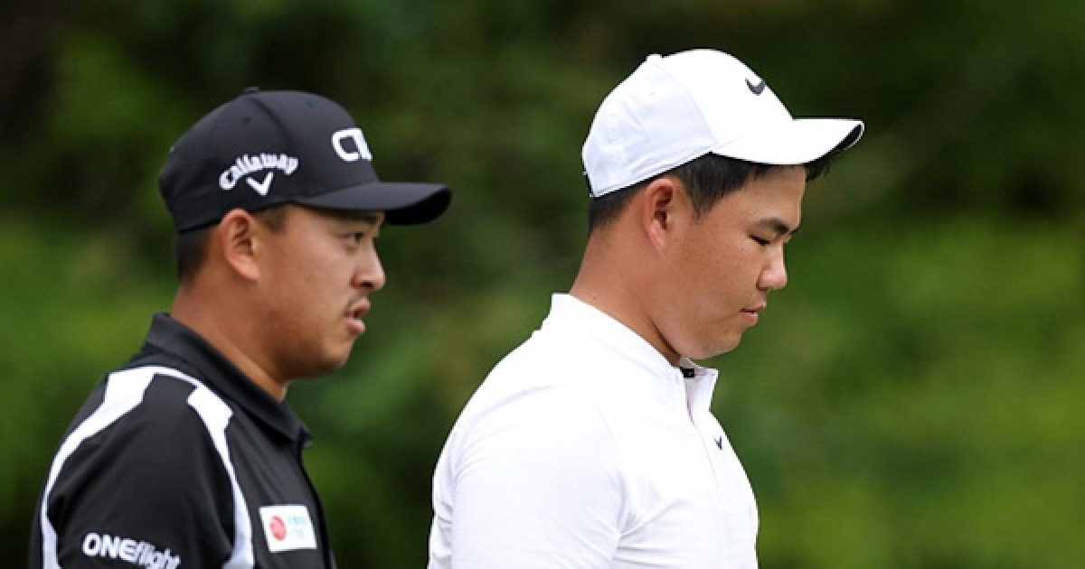 김주형, '2인 1조' 팀 대회 취리히 클래식 1R 공동 50위