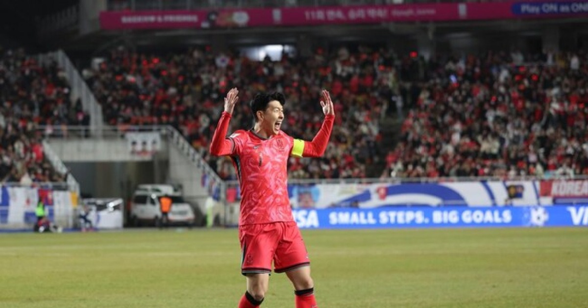 ‘대한민국 살아있는 역사’ 해결사는 손흥민…환상 왼발 발리 동점골로 1-1 (후반 진행 중)