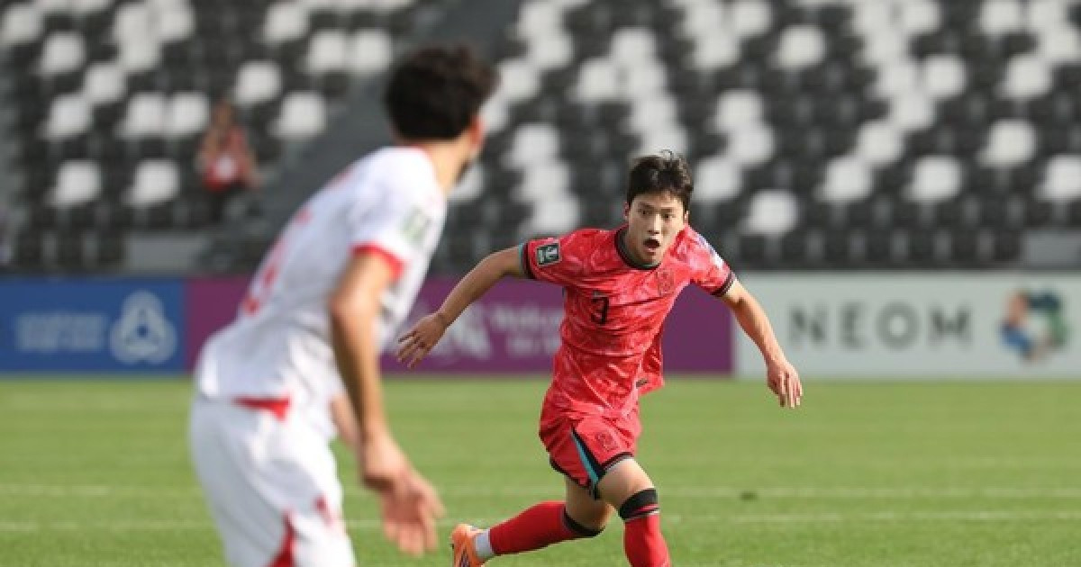 중앙 촘촘히 막던 이민성호, 코너킥서 세컨볼 불운으로 일본에 선제 실점 (전반 진행 중)