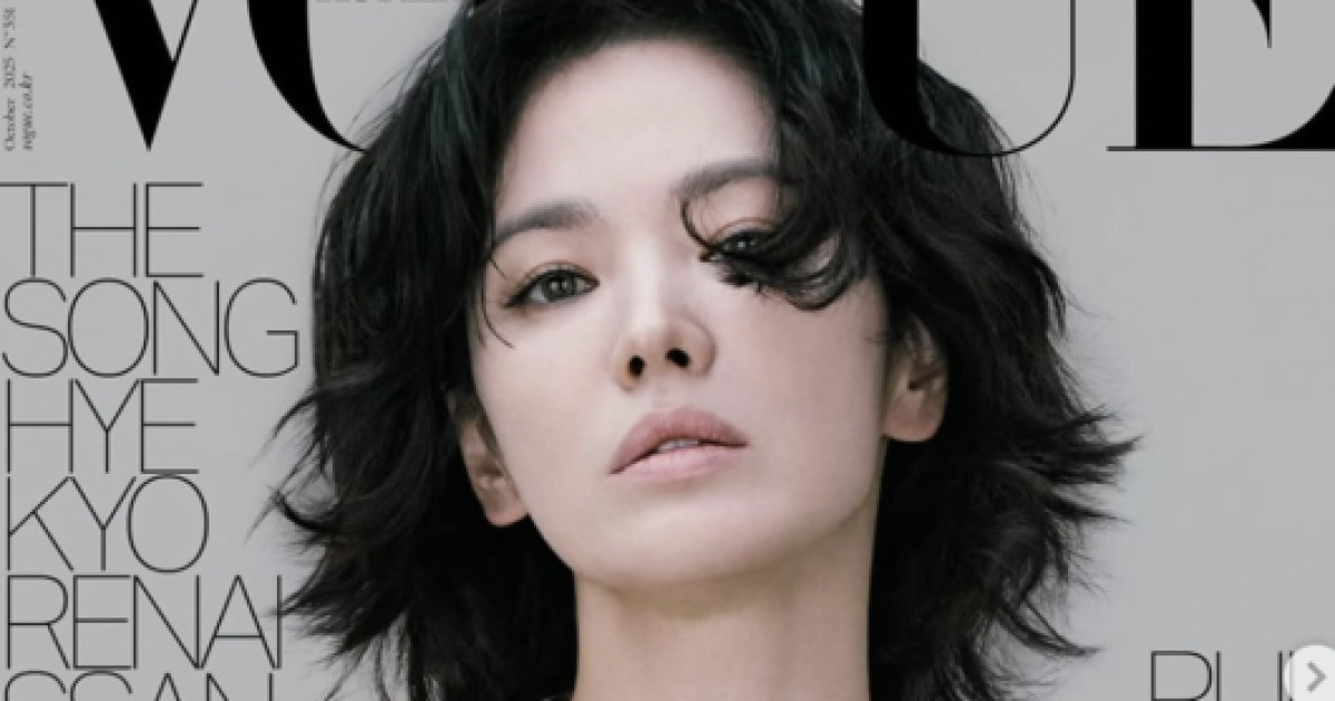 "진짜 멋있다" 송혜교, 새 단발 반응 폭발..귀걸이 없어도 화려한 얼굴