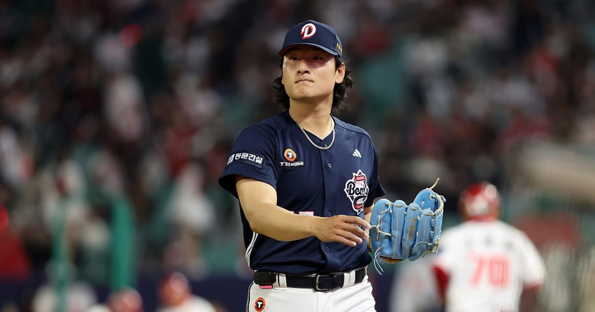 7회 156km '쾅' QS+ 쾌투, 그런데 2패 위기 실화?…곽빈, 7이닝 10K 2실점에도 첫 승 불발→득점 지원 