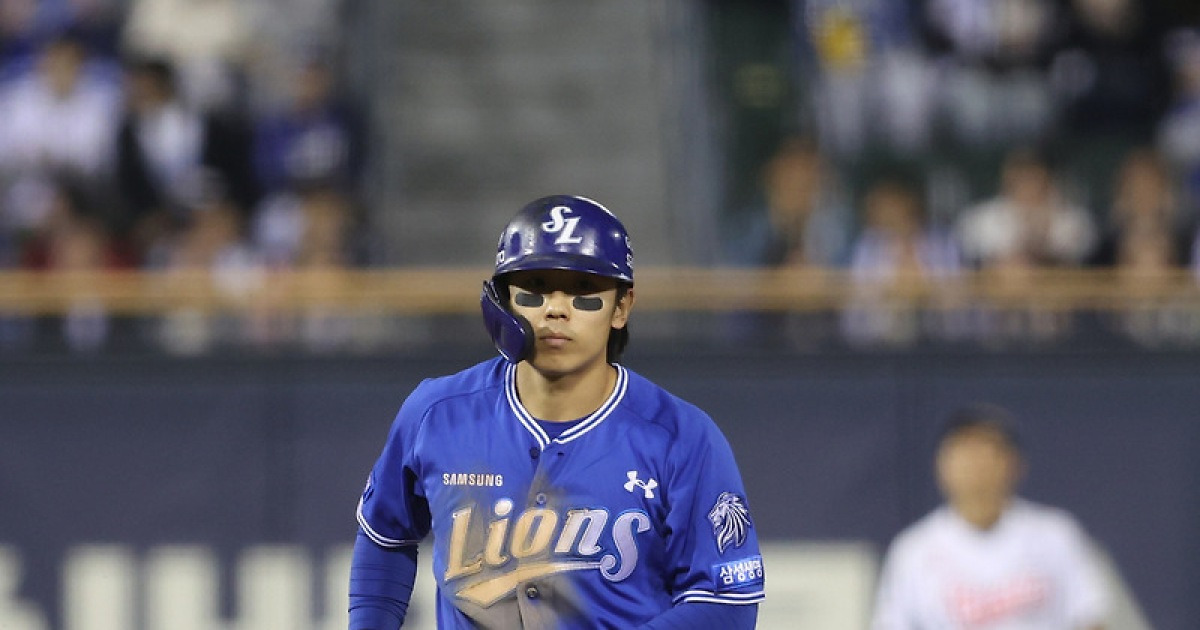 김성윤, 복귀전에서 ‘결승타’…삼성 7연패 ‘탈출’[스경X현장]