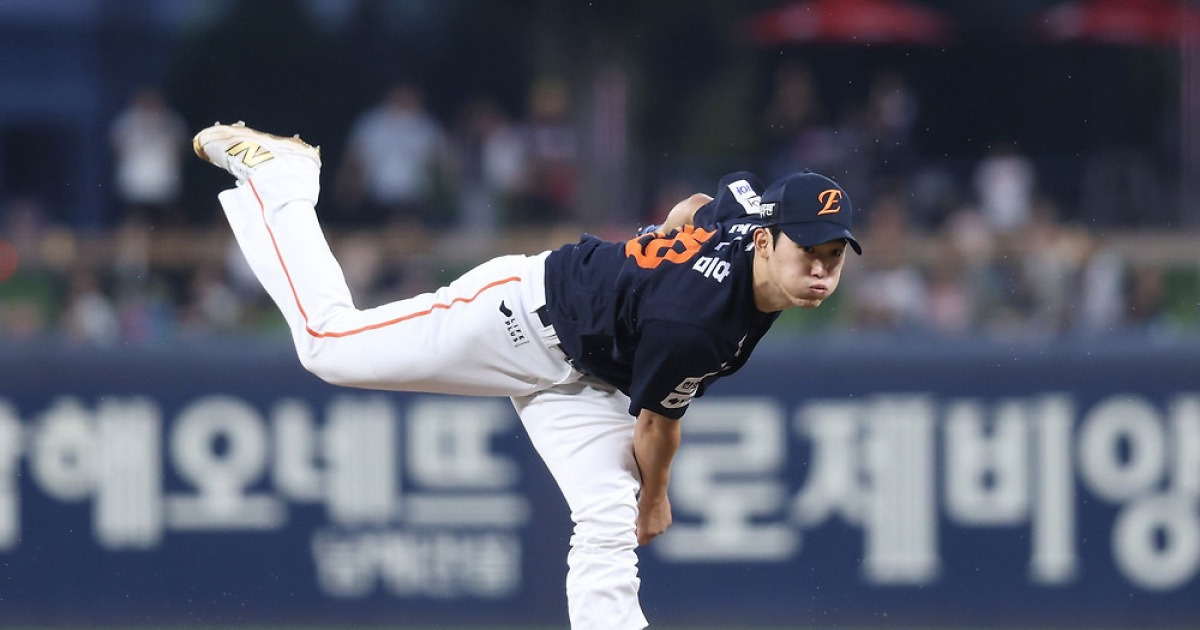 "3이닝? 그건 무리죠" 김경문 감독 예상 뒤엎은 윤산흠..."팀에 보탬되고 있는 것 같아 만족합니다