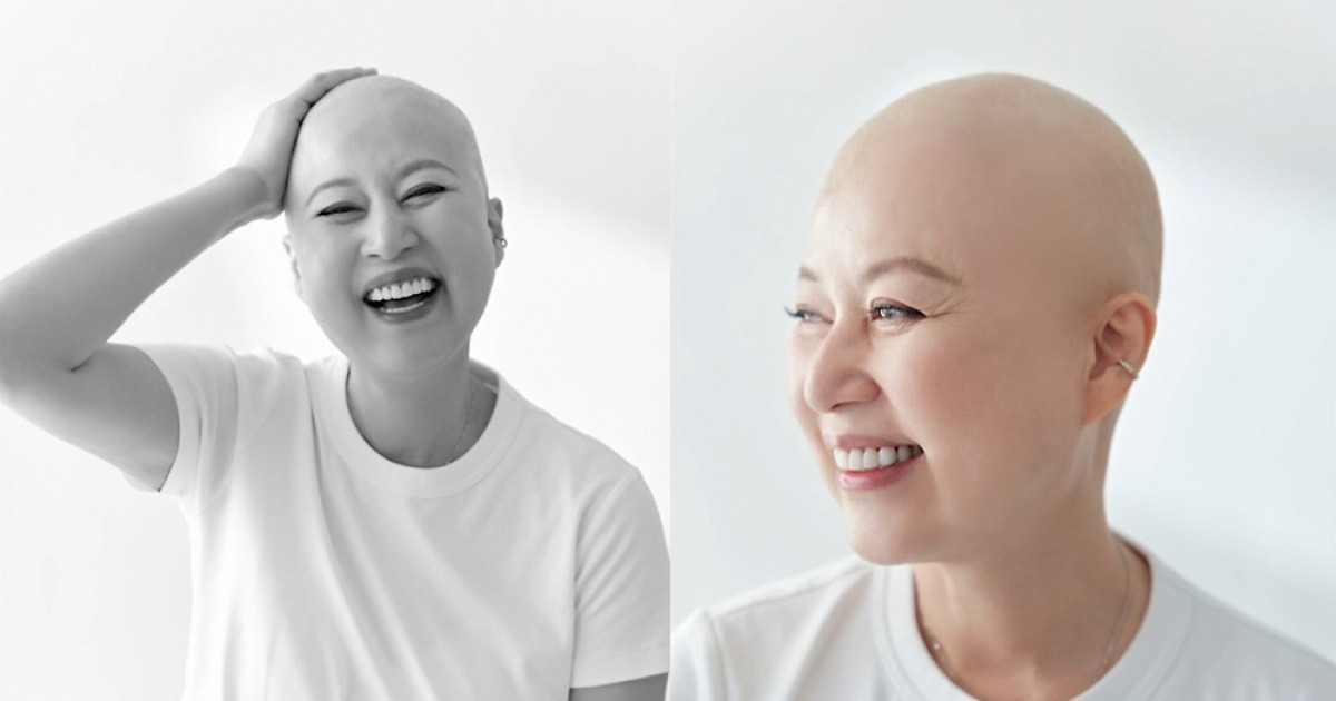 '유방암' 박미선, 삭발 사진 공개…"완쾌는 없어, 죽을 것 같았다"