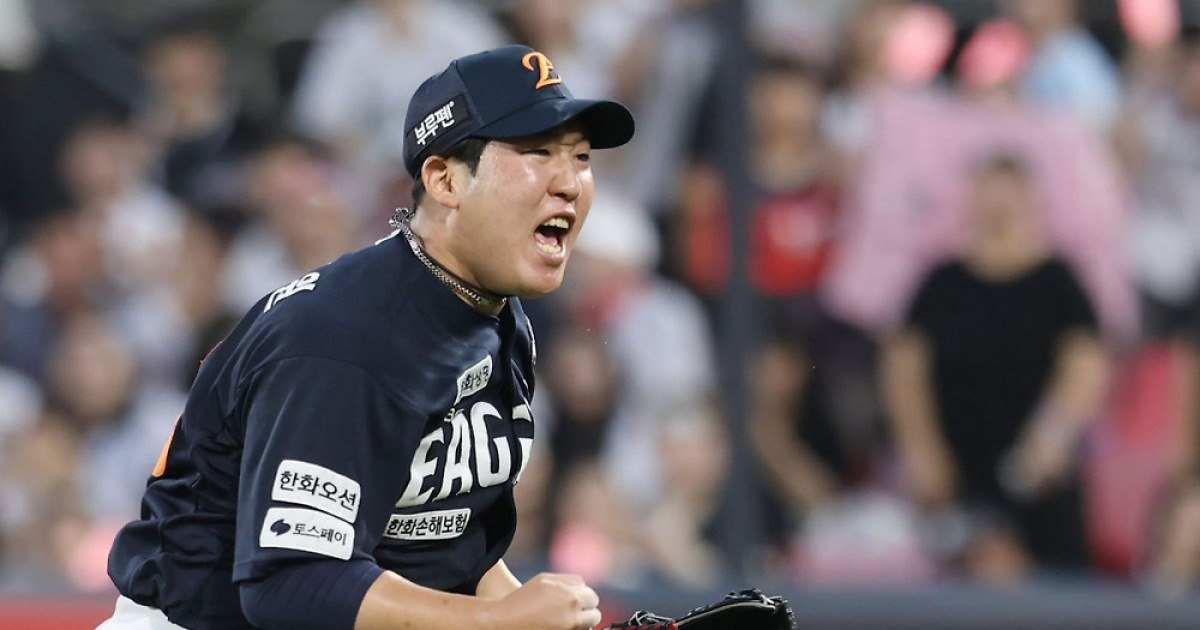 “내 필살기니까. 마지막에 보여줬다”…위기의 한화 구원한 박상원의 회심의 1구