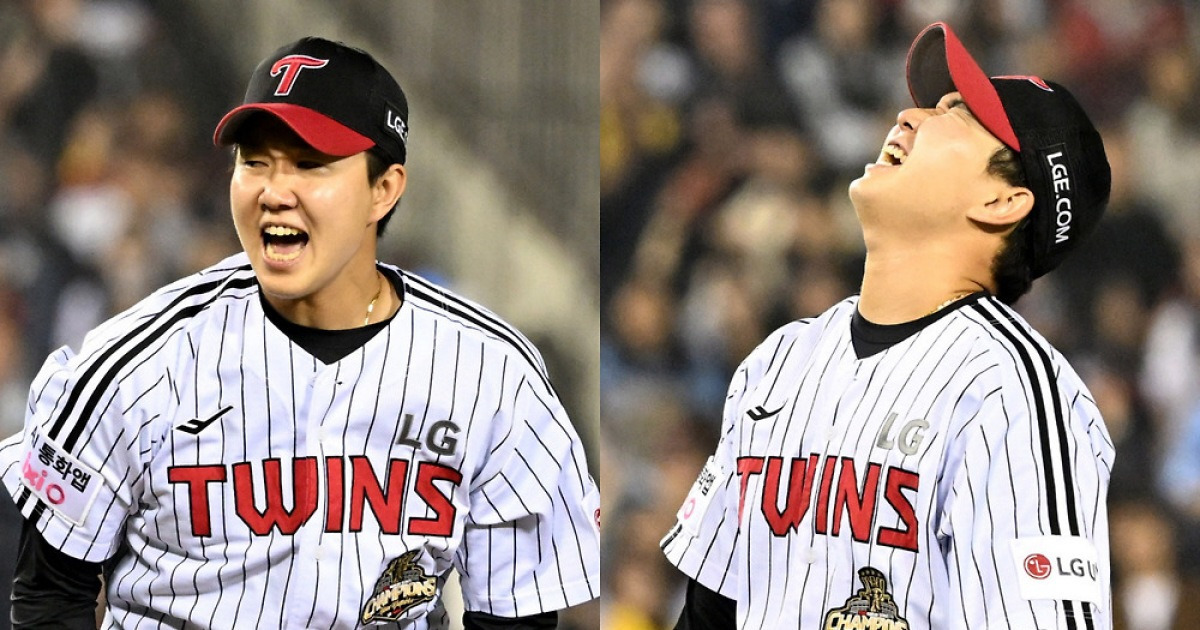 '도망 안 갔다, 한복판 꽂았다' 9회 2사 1,3루 유강남 얼린 유영찬 배짱...8연속 세이브 [잠실 현장]