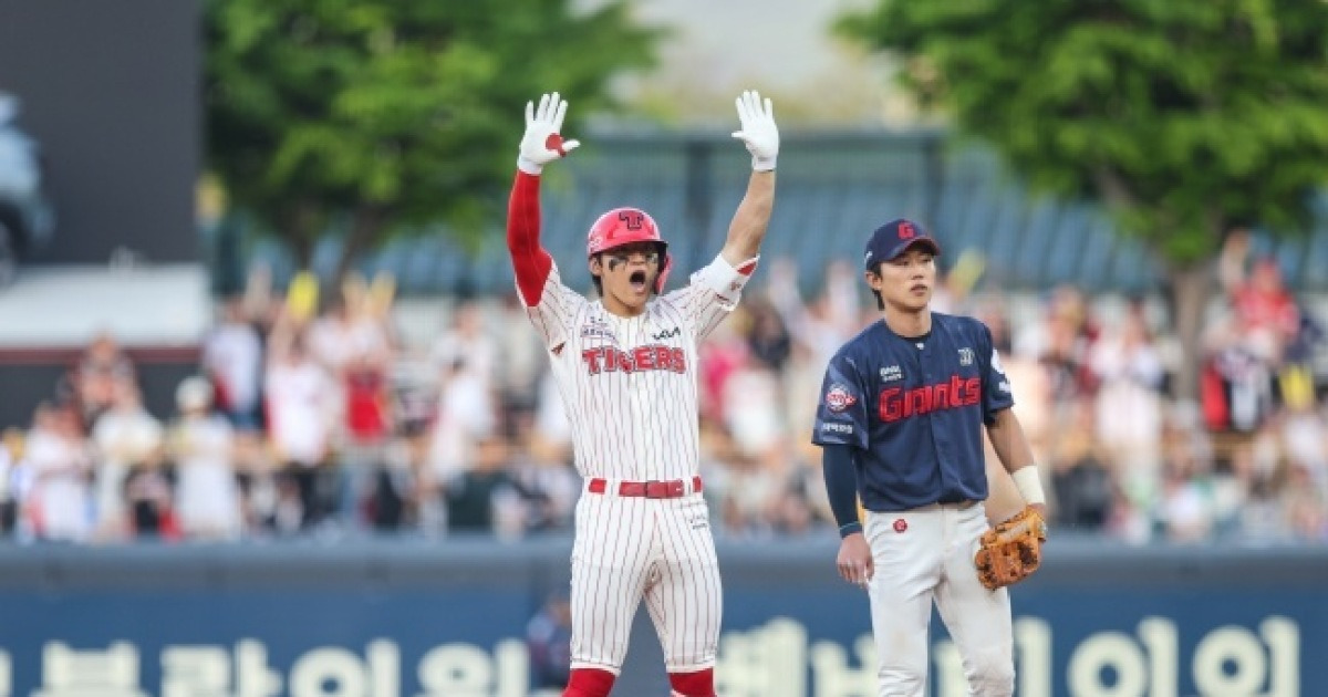 오늘은 역전 2루타! 김도영 연이틀 클러치쇼, 양현종 188승+성영탁 4아웃 1점차 세이브...KIA, 롯데 4