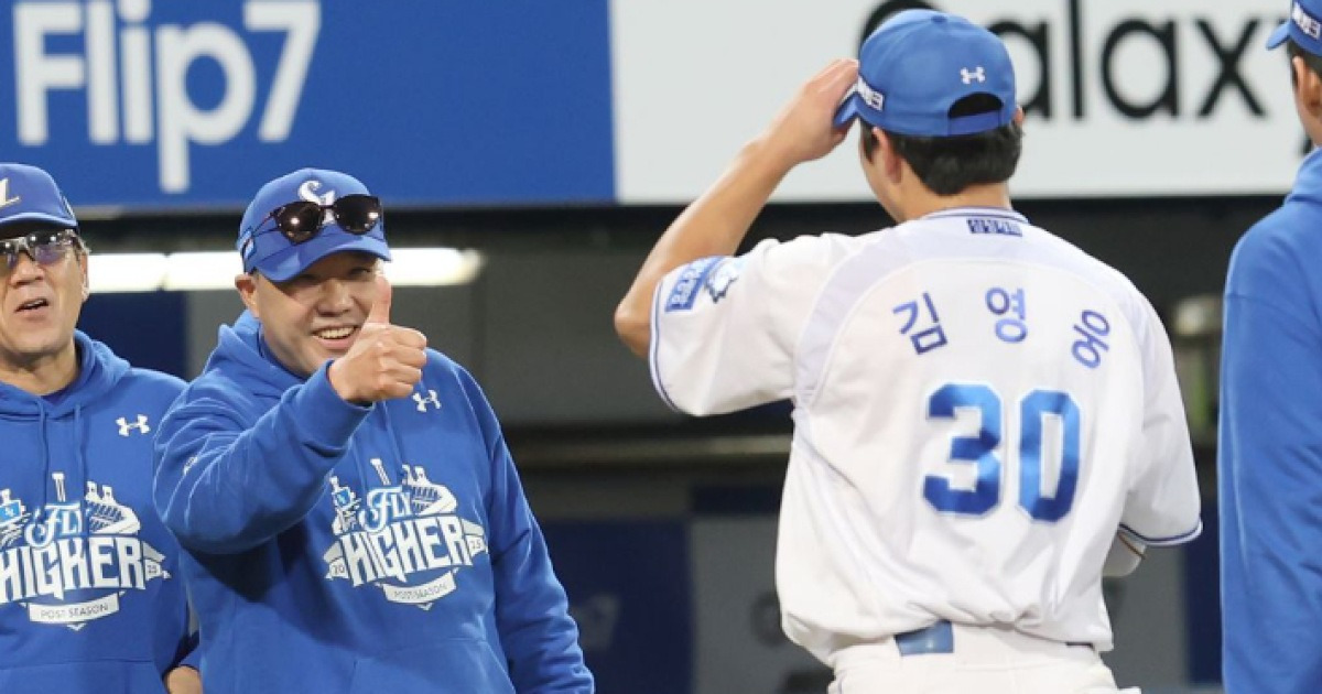 "삼성 영건들이 나를 살렸다" 위태로웠던 박진만 감독, 재계약 성공…2+1년 최대 23억