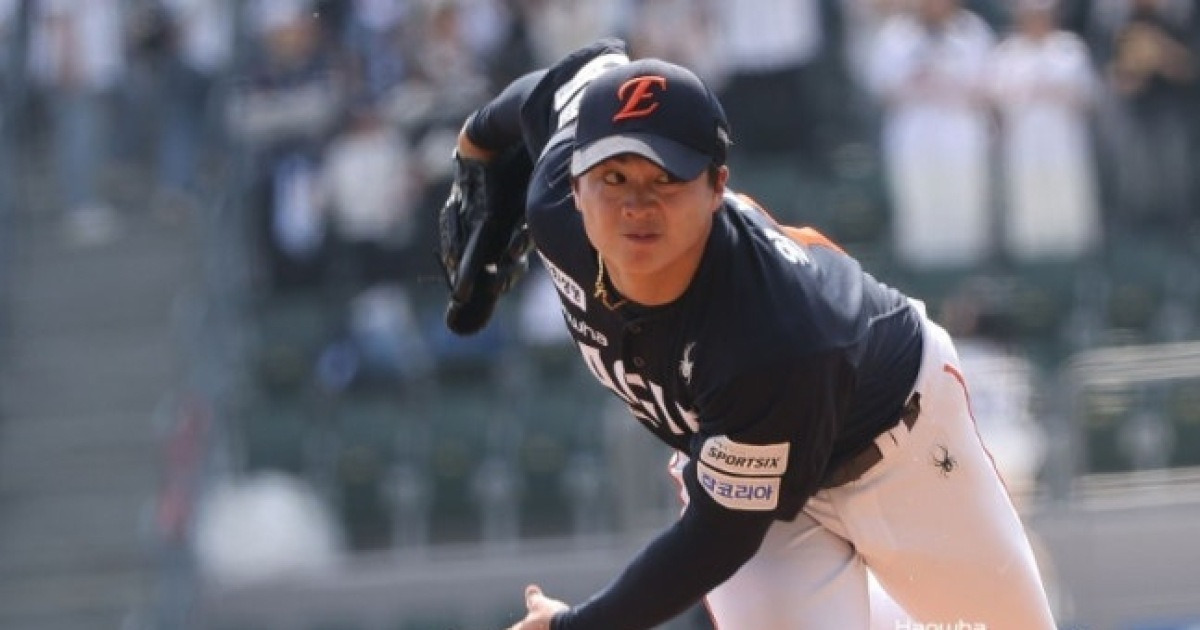 '연봉 1.5억 대박 터졌다' 대만 출신 한화 왕옌청, 국대 에이스 곽빈 꺾었다