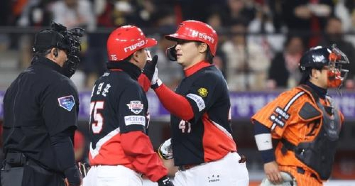 '9회 정해영 붕괴' KIA, 한화에 6-5 아슬아슬 진땀승...나성범 투런 홈런·네일 7이닝 3실점 4K