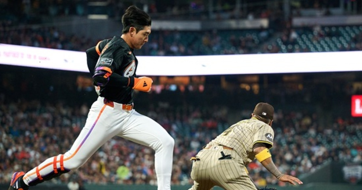 '실버슬러거도 못 잡네?' 이정후, 헬멧 벗겨지고 전력 질주→2G 연속 내야 안타…SF 4연패 수렁