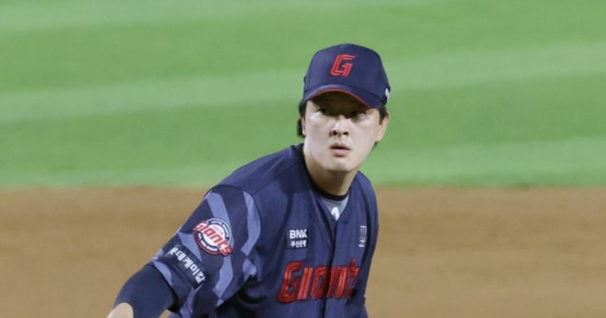 '타점왕 외인도 끝내 속았다' 롯데 11연패 막은 김원중 혼신투, 5일 전과 같은 '포크-포크-포크' 이