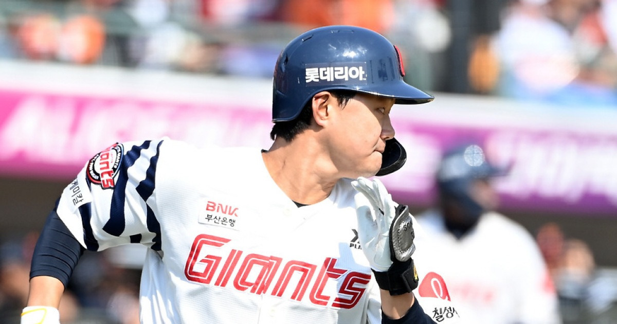 5연패, 꼴찌 탈출 의지, 이 악물고 뛰더니...롯데 비상, 손호영도 햄스트링 이상 교체 [부산 현장]