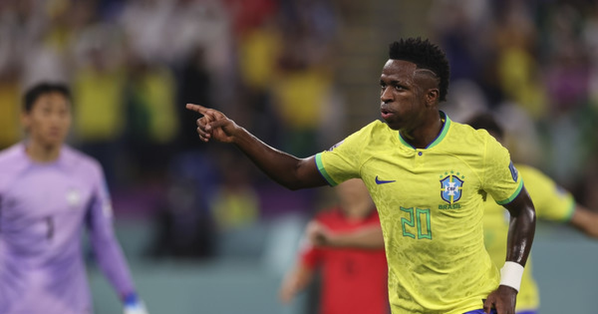 '비니시우스도 골맛' 한국은 브라질에 0-5 (후반 진행 중)