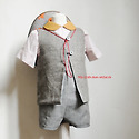 VEST lined linen cotton/sil..