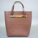 AUTH GUCCI BROWN LEATHER HA..