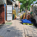 보도노면 적치물