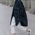 면기모 스판 바지감 두부색