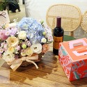 &#65308;200,000원 와인 케익 꽃바구니- 서..