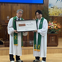 안덕교회 북한어린이 머릿돌 전달