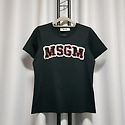 MSGM 스팽글 반팔 로고 티셔츠