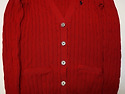 여성 Cable Cardigan -Red