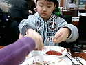 민서 낙지 먹는 모습
